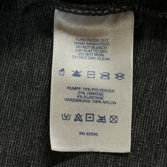 Lands' End Blouse Bow Front Navy Blue Design Mid length Sleeves Size 1X 16W-18W - Picture 12 of 14